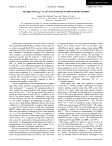 Nitrogen-driven sp3 to sp2 transformation in carbon nitride materials