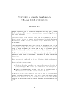 Answers - University of Toronto Scarborough