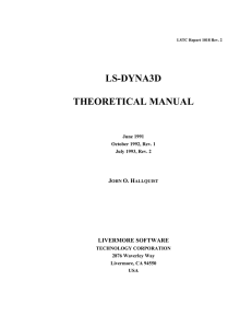 LS-DYNA3D Theory Manual