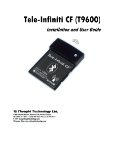 Tele-Infiniti CF - Thought Technology Ltd.