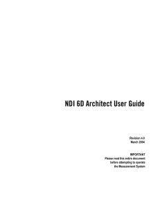 NDI 6D Architect User Guide
