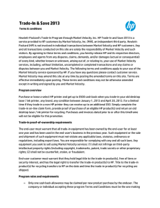 Hewlett-Packard`s Trade-In Program through Market