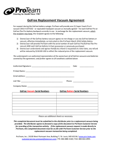 GoFree Replacement Vacuum Agreement