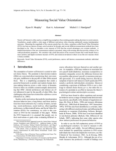 Measuring Social Value Orientation - vLab
