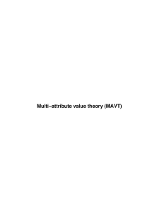 Multi-attribute value theory (MAVT) - Institute for Environmental Studies