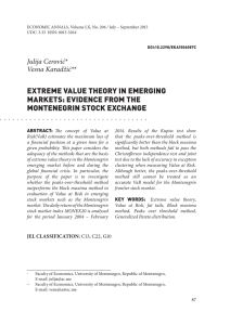 extreme value theory in emerging markets: evidence