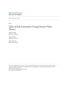 Value at Risk Estimation Using Extreme Value Theory