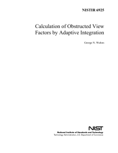 Calculation of Obstructed View Factors by Adaptive