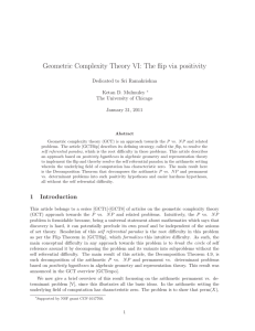 Geometric Complexity Theory VI: the flip via positivity, Technical