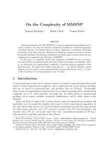 On the Complexity of MMSNP