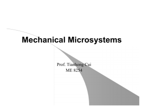 Lecture 19-1: Mechanical Microsystem