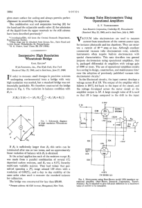 Inexpensive High Resolution Wheatstone Bridge Vacuum Tube