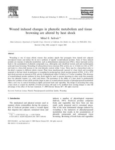 Wound induced changes in phenolic metabolism and tissue