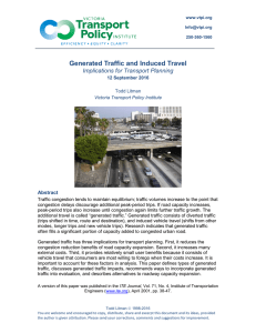 Generated Traffic and Induced Travel