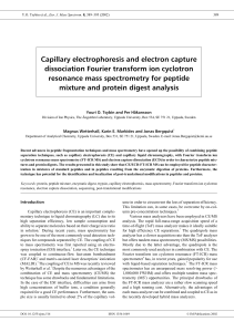 Capillary electrophoresis and electron capture