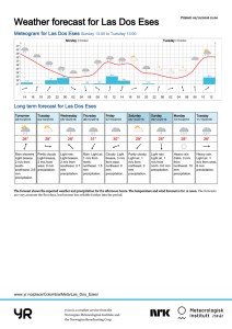 Weather forecast for Las Dos Eses