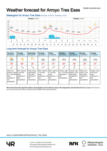Weather forecast for Arroyo Tres Eses