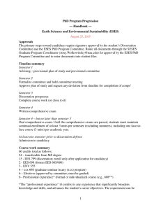 1 PhD Program Progression — Handbook — Earth Sciences and