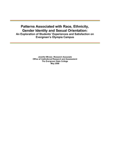 Patterns Associated with Race, Ethnicity, Gender Identity and Sexual