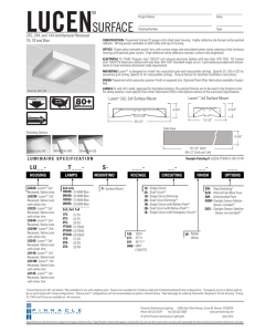 T5, T5HO, T8 Surface Spec Sheet