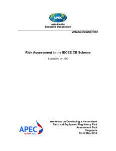 Risk Assessment in the IECEE CB Scheme