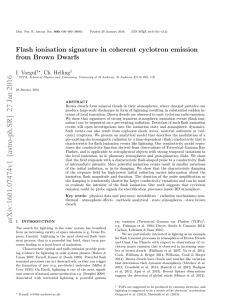 Flash ionisation signature in coherent cyclotron emission from