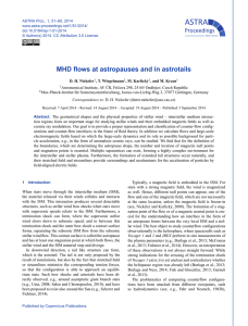 MHD flows at astropauses and in astrotails