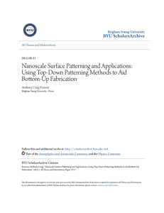 Nanoscale Surface Patterning and Applications