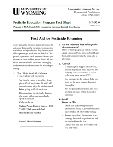 First Aid for Pesticide Poisoning