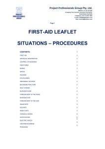 FIRST-AID LEAFLET SITUATIONS – PROCEDURES