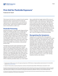 First Aid for Pesticide Exposure1 - EDIS