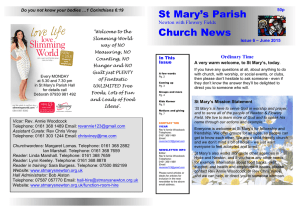 Slimming St Mary`s Parish Church News