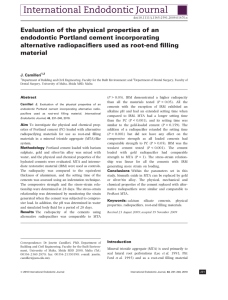 Evaluation of the physical properties of an endodontic Portland