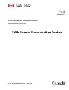RSS-133 2 GHz Personal Communications Services