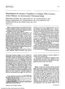 Determinants of coronary compliance in patients with coronary
