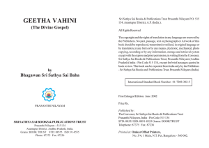 geetha vahini - Sri Sathya Sai Central Trust