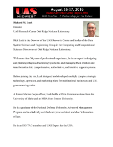 Richard M. Lusk Director UAS Research Center Oak Ridge National