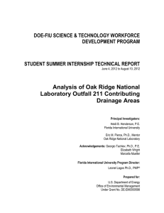 Analysis of Oak Ridge National Laboratory Outfall