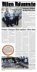 Felony Charges filed against Allen Man