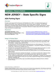 NEW JERSEY – State Specific Signs