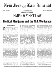 Medical Marijuana And The N.J. Workplace