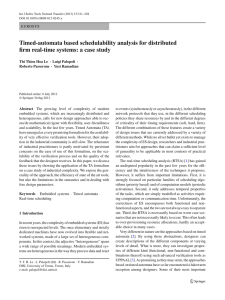 Timed-automata based schedulability analysis for distributed firm