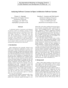 Analyzing Software Licenses in Open Architecture Software Systems