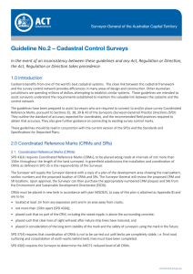 Guidelines 2 - Cadastral Control Surveys