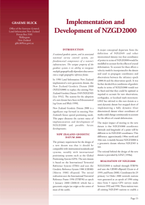 Implementation and Development of NZGD2000