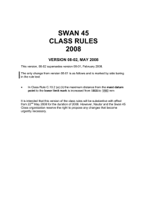swan 45 class rules 2008 - ISAF Youth World Championship