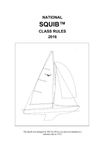 national squib™ class rules 2016