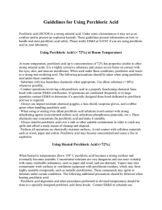 Guidelines for Using Perchloric Acid Perchloric acid (HClO4)