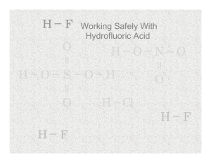 Hydrofluoric acid, training presentation