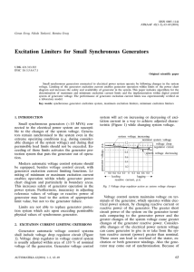 Excitation Limiters for Small Synchronous Generators